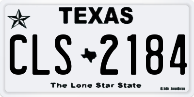 TX license plate CLS2184