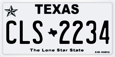 TX license plate CLS2234