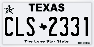 TX license plate CLS2331