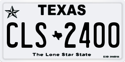 TX license plate CLS2400