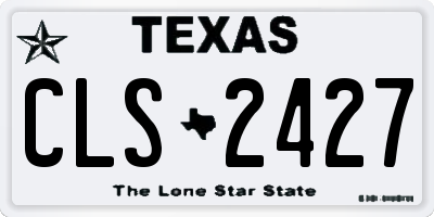 TX license plate CLS2427