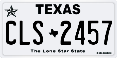 TX license plate CLS2457