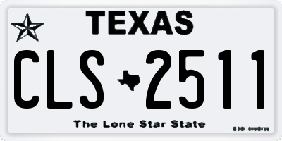 TX license plate CLS2511