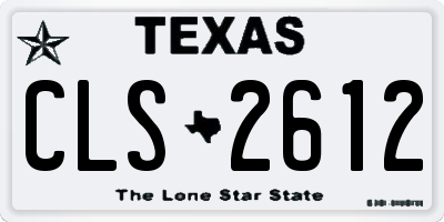 TX license plate CLS2612
