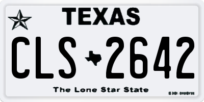 TX license plate CLS2642