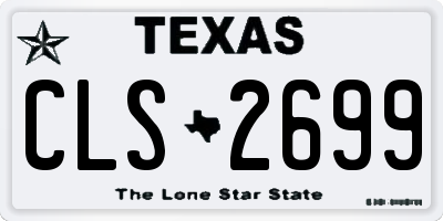 TX license plate CLS2699