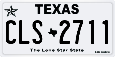 TX license plate CLS2711