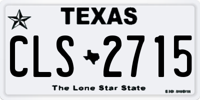 TX license plate CLS2715