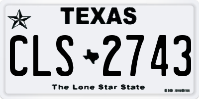 TX license plate CLS2743