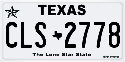 TX license plate CLS2778
