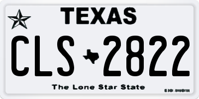TX license plate CLS2822