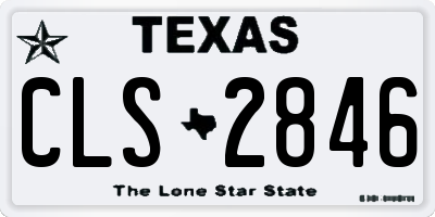 TX license plate CLS2846