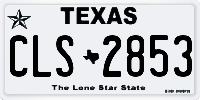 TX license plate CLS2853