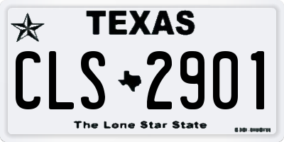 TX license plate CLS2901