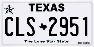 TX license plate CLS2951