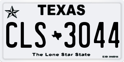 TX license plate CLS3044