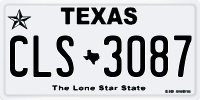 TX license plate CLS3087