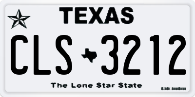 TX license plate CLS3212