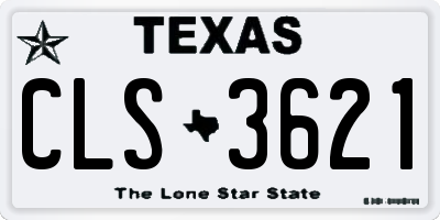 TX license plate CLS3621