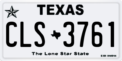 TX license plate CLS3761