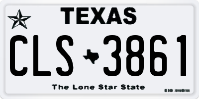 TX license plate CLS3861