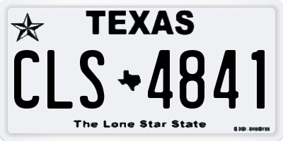 TX license plate CLS4841