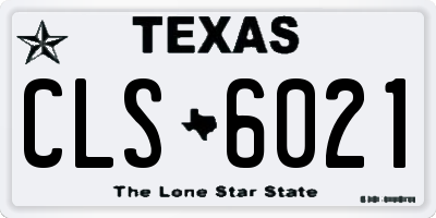 TX license plate CLS6021
