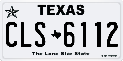 TX license plate CLS6112