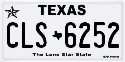 TX license plate CLS6252