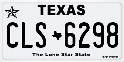 TX license plate CLS6298