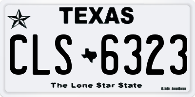 TX license plate CLS6323