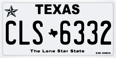 TX license plate CLS6332