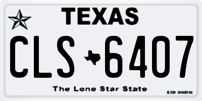 TX license plate CLS6407