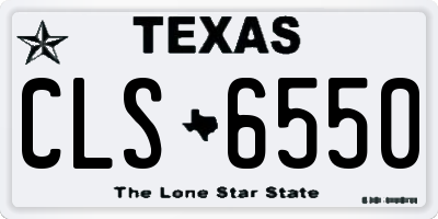 TX license plate CLS6550