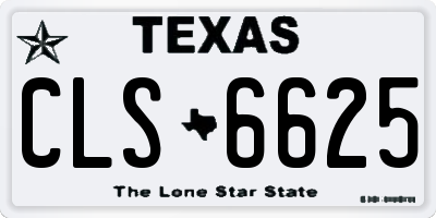 TX license plate CLS6625