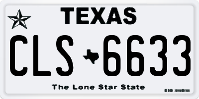 TX license plate CLS6633