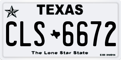 TX license plate CLS6672