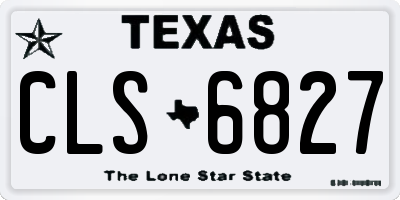 TX license plate CLS6827