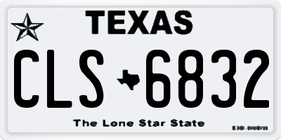 TX license plate CLS6832