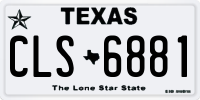 TX license plate CLS6881