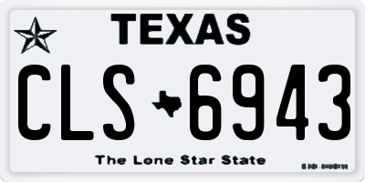 TX license plate CLS6943