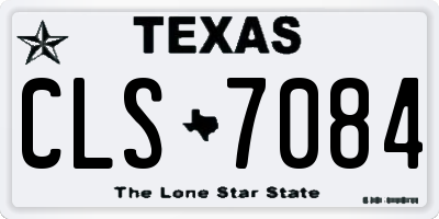 TX license plate CLS7084