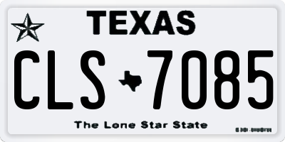 TX license plate CLS7085