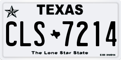 TX license plate CLS7214