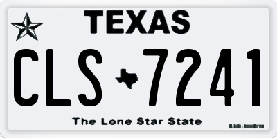TX license plate CLS7241