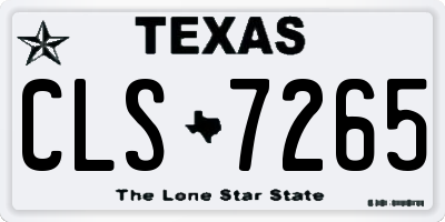 TX license plate CLS7265
