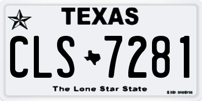 TX license plate CLS7281