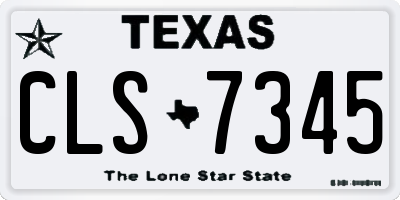 TX license plate CLS7345