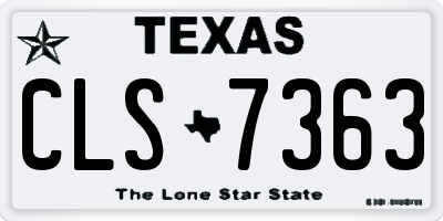 TX license plate CLS7363