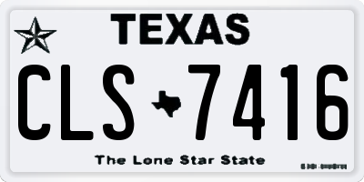 TX license plate CLS7416